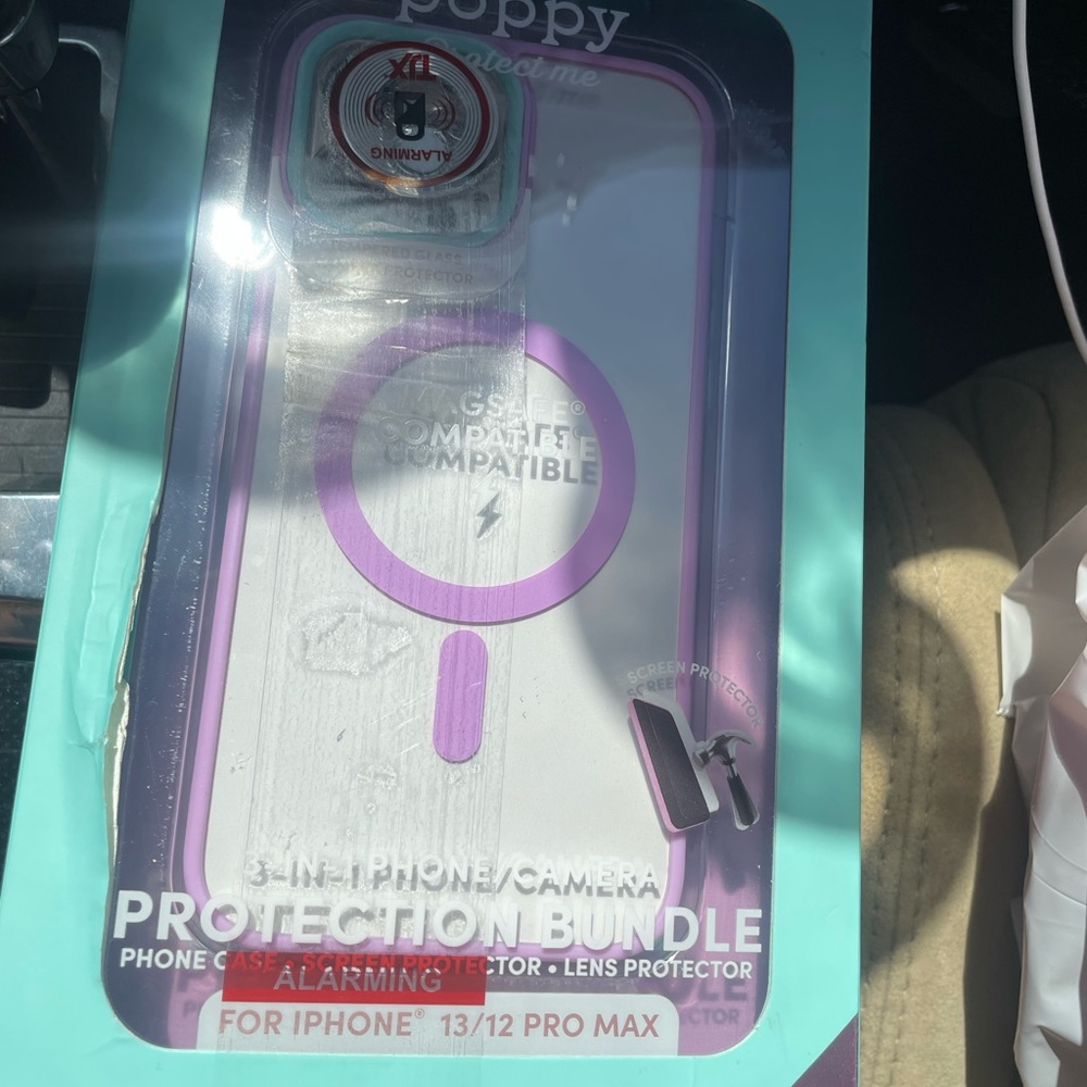 Purple XO Poppy iPhone 13/12 Pro Max Protection Bundle 3-in-1